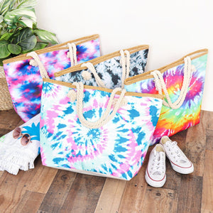 Black Tie Dye Tote Bag