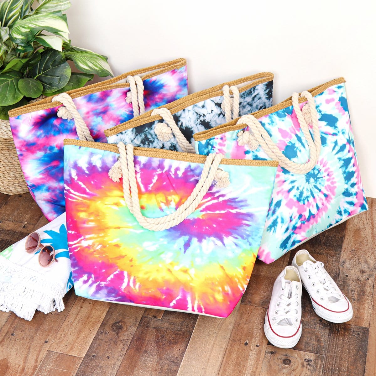 Black Tie Dye Tote Bag