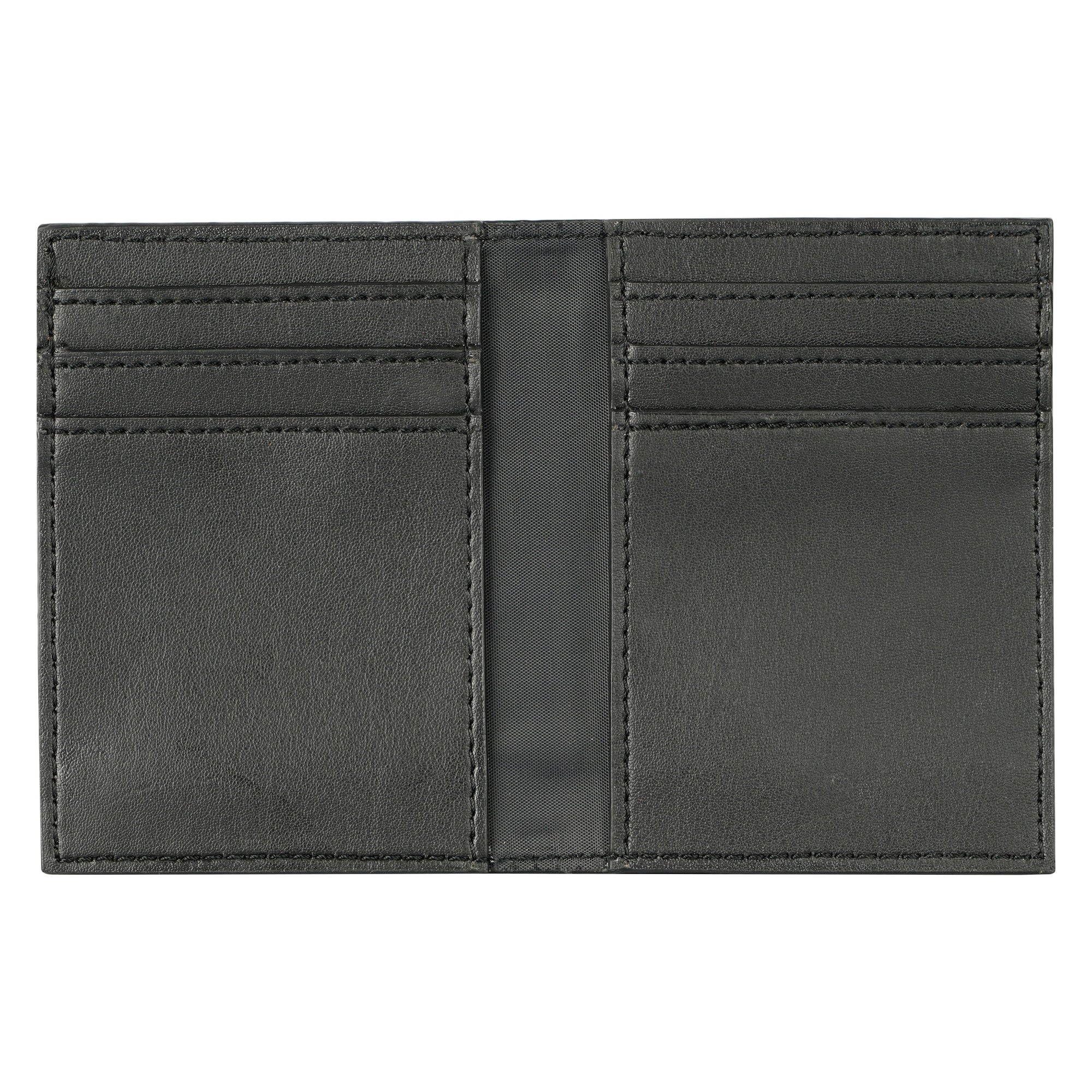 Cactus Leather BiFold Card Wallet - Black