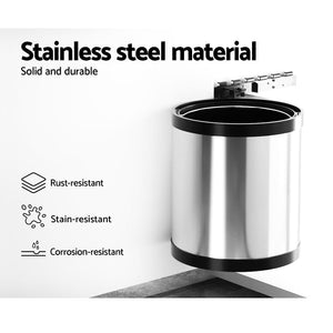 Cefito 12L Stainless Steel Swing Out Kitchen Bin