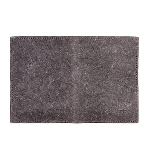 Coconut Leather BiFold Card Wallet - Dark Grey