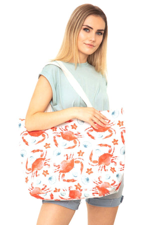 Crab Water Color Tote Bag