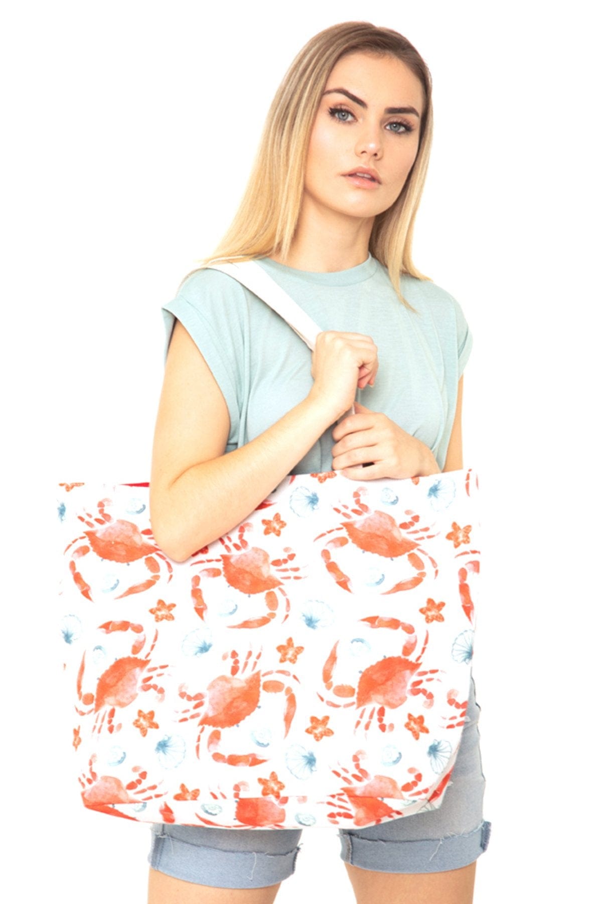 Crab Water Color Tote Bag
