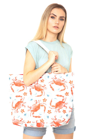 Crab Water Color Tote Bag