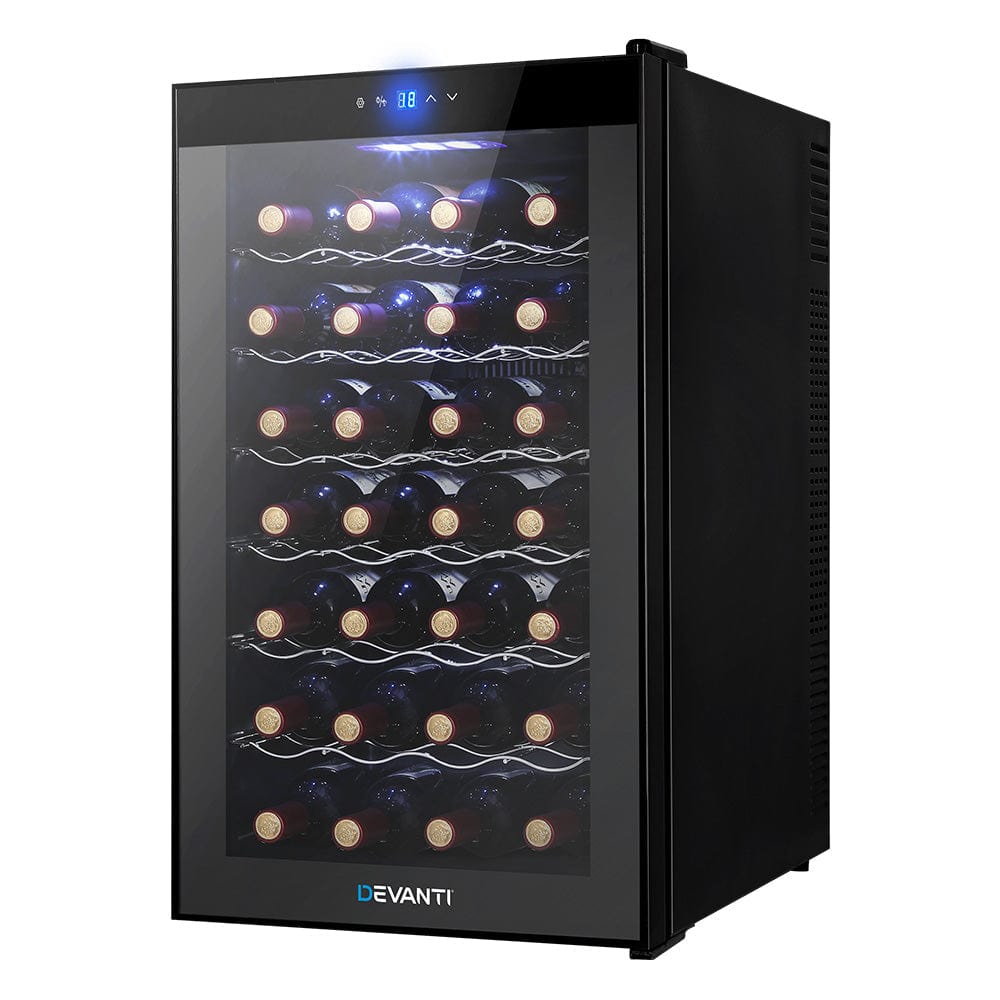 Devanti - 28 Bottle Wine Cooler - Black