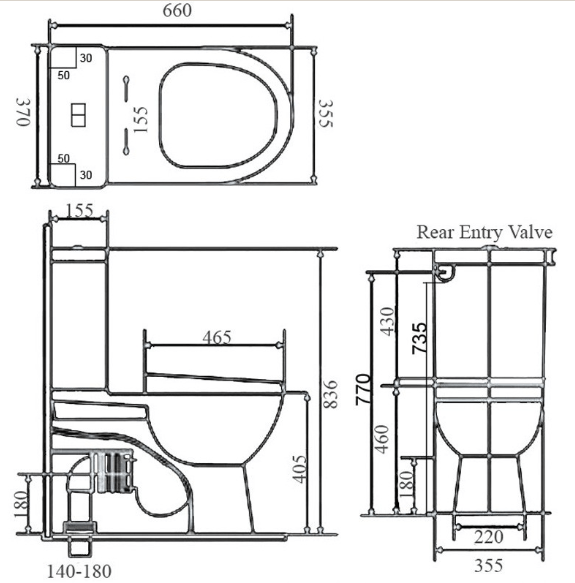 Fiori Toilet - PTW - 1006