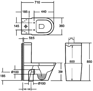 Fiori Toilet - PTW-1008