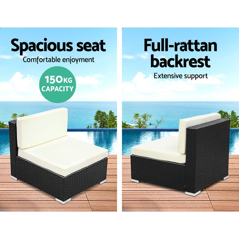 Gardeon - 3PC Outdoor Furniture Sofa Setting