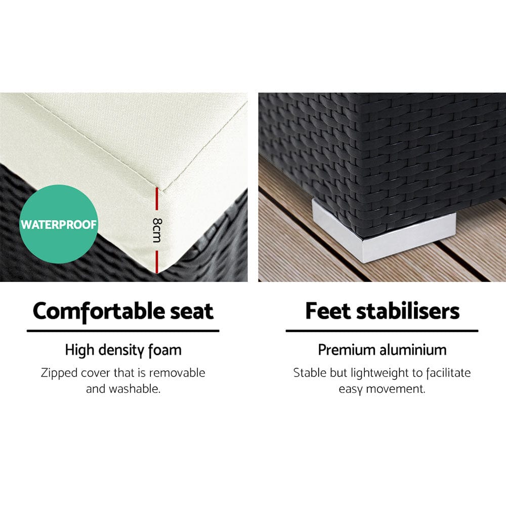 Gardeon - 3PC Outdoor Furniture Sofa Setting