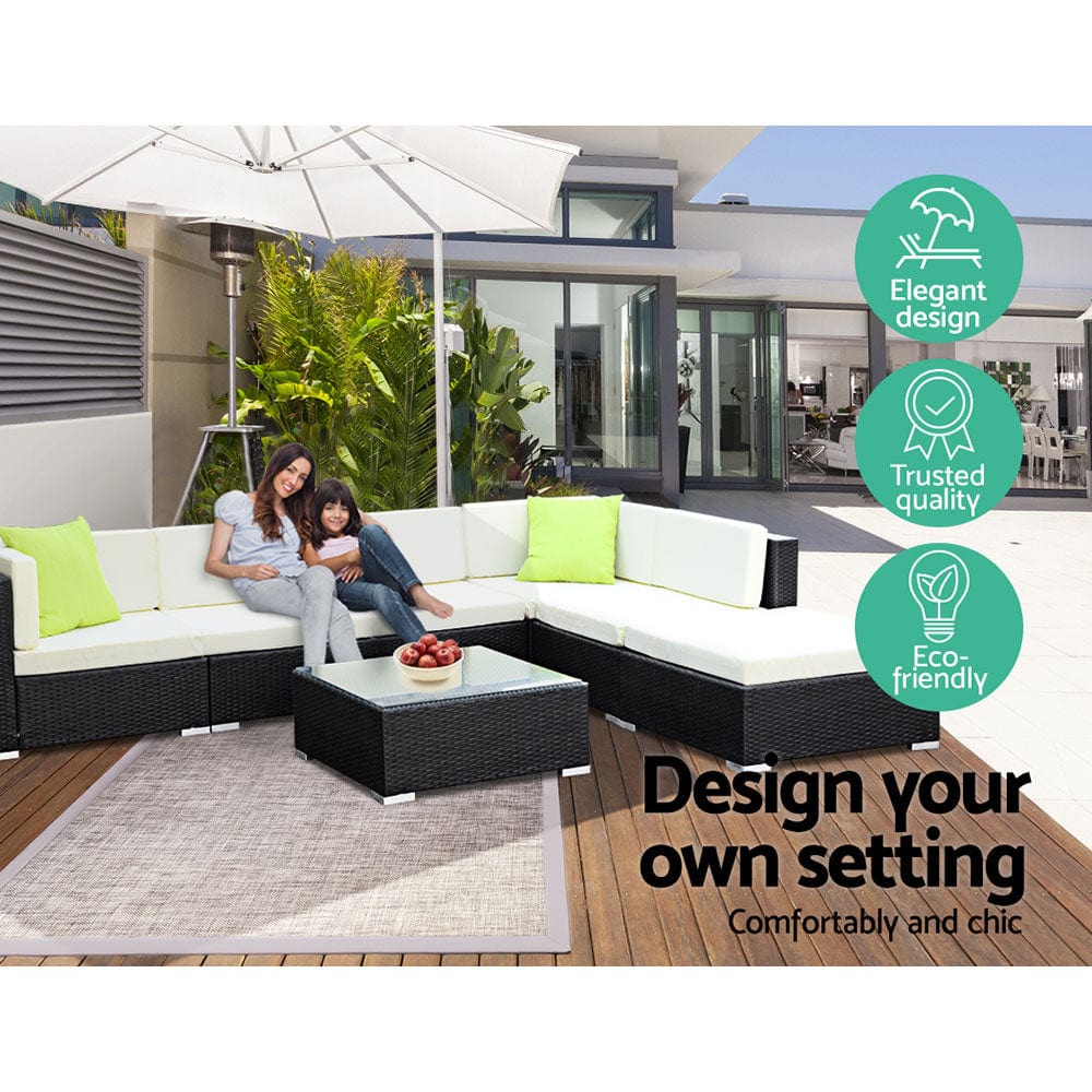 Gardeon - 3PC Outdoor Furniture Sofa Setting