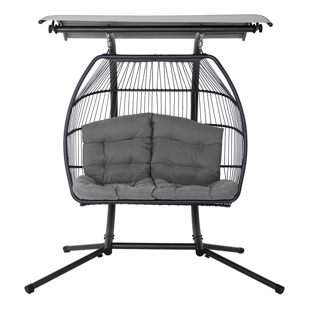 Gardeon - Double Hanging Swing Chair  - Grey