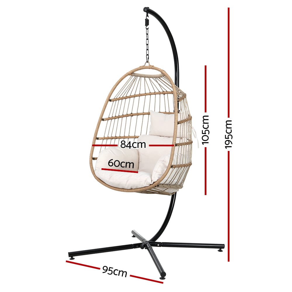 Gardeon - Egg Chair Swing Hammock With Stand