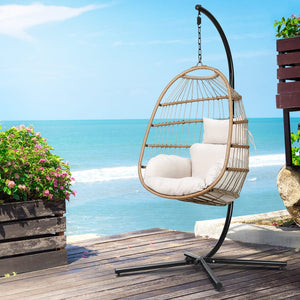 Gardeon - Egg Chair Swing Hammock With Stand