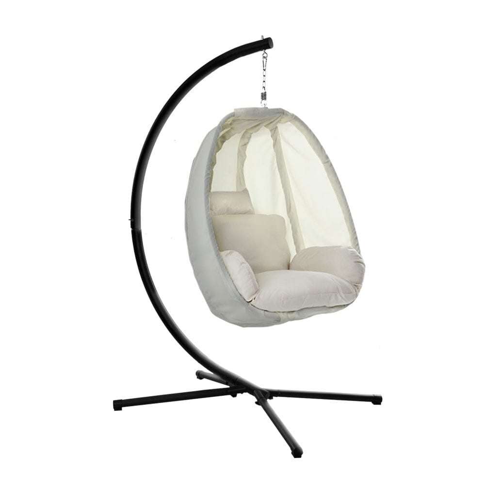 Gardeon - Outdoor Egg Hammock Swing Chair with Stand