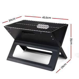 Grillz Notebook Portable Charcoal BBQ Grill
