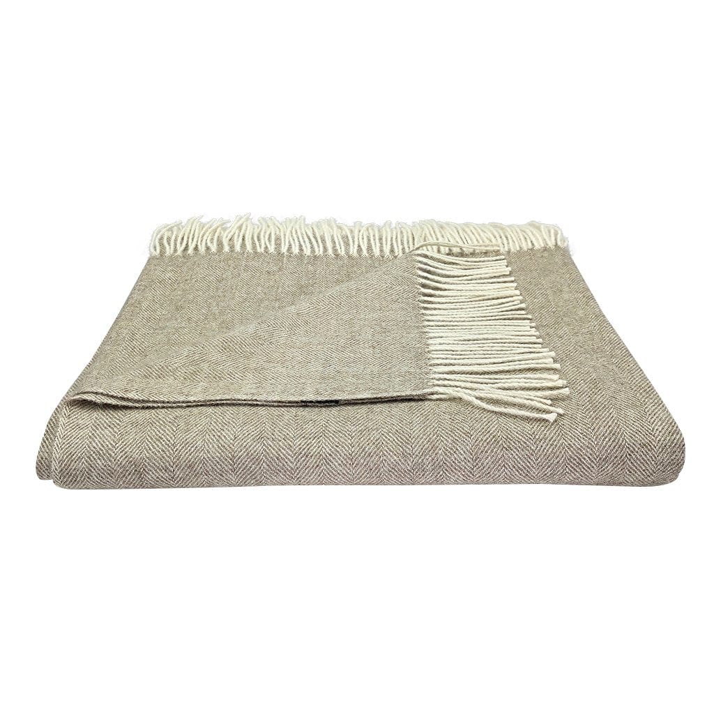 Herringbone Baby Alpaca Throw