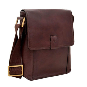 Hidesign Aiden Leather Messenger Bag - Dark Brown