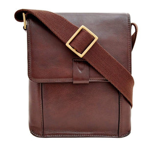 Hidesign Aiden Leather Messenger Bag - Dark Brown