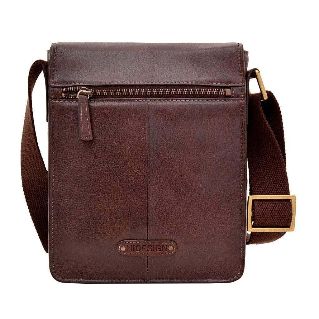 Hidesign Aiden Leather Messenger Bag - Dark Brown