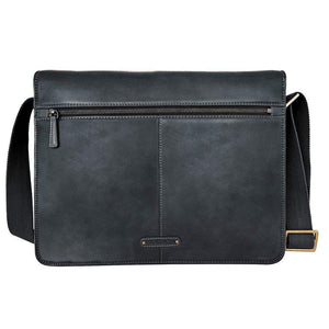 Hidesign Aiden Mens Leather Messenger Bag - Gray