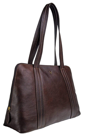 Hidesign Cerys Womens Leather Tote Bag Brown