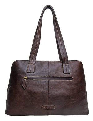 Hidesign Cerys Womens Leather Tote Bag Brown
