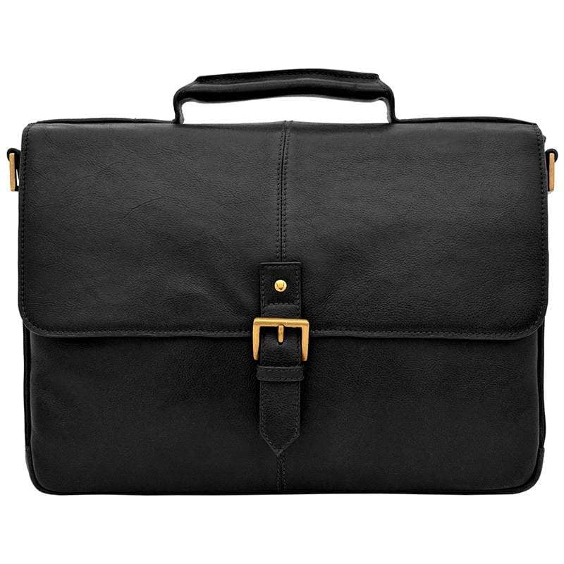 Hidesign Charles Leather Briefcase Black