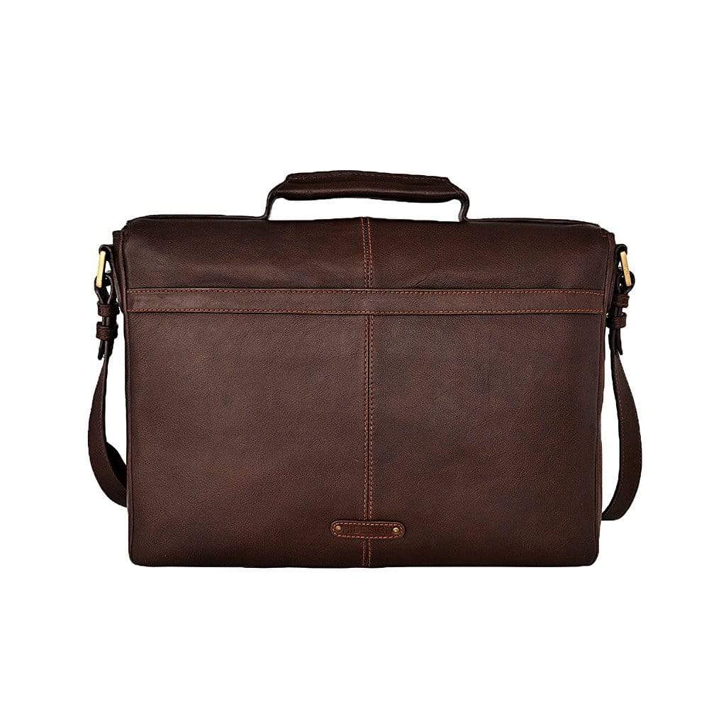 Hidesign Charles Leather Briefcase - Dark Brown