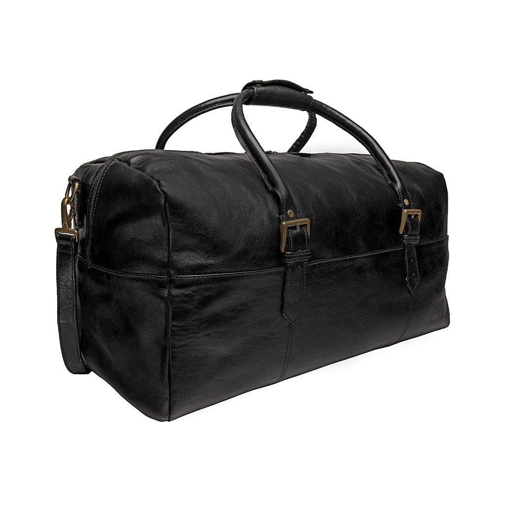 Hidesign Charles Leather Duffel Bag - Black