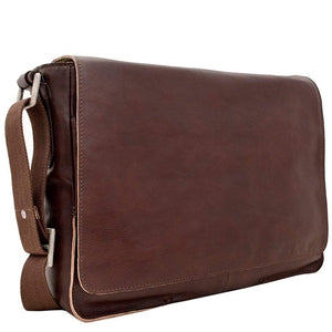 Hidesign Fred Leather Messenger Bag - Tan