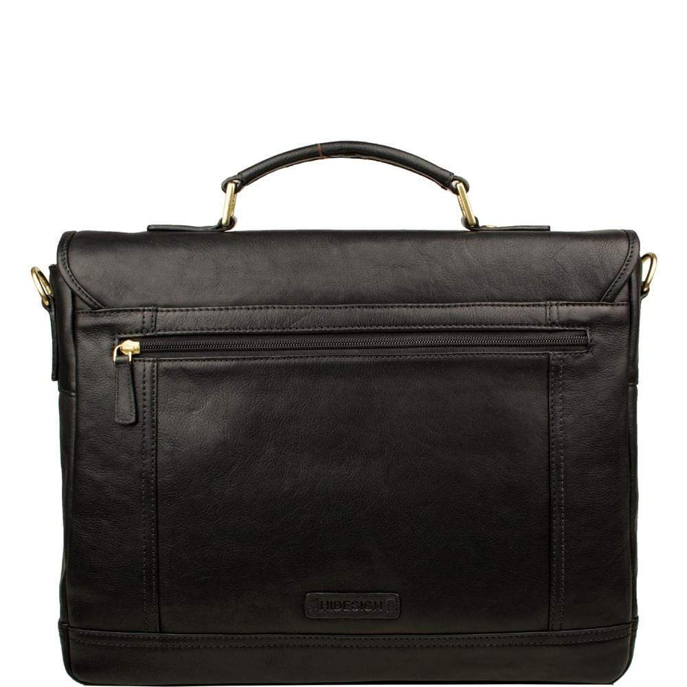 Hidesign Hunter Leather Briefcase - Black