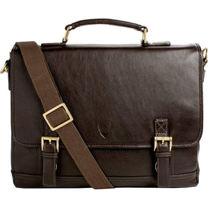 Hidesign Hunter Leather Briefcase - Brown