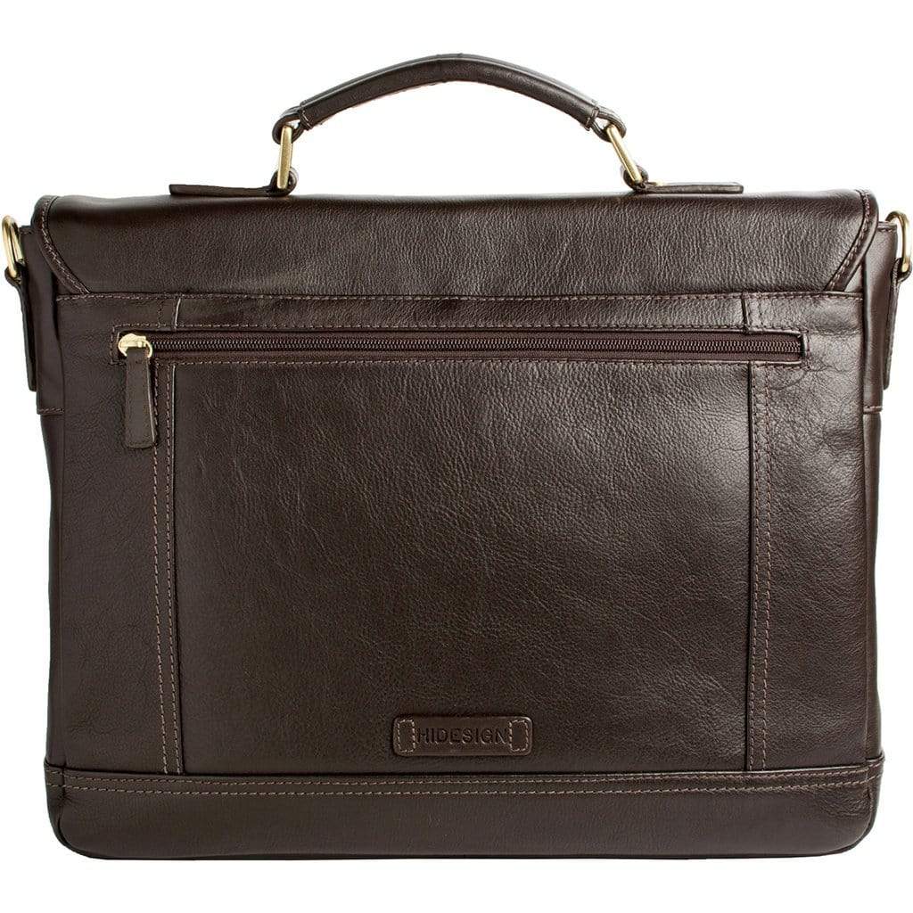 Hidesign Hunter Leather Briefcase - Brown