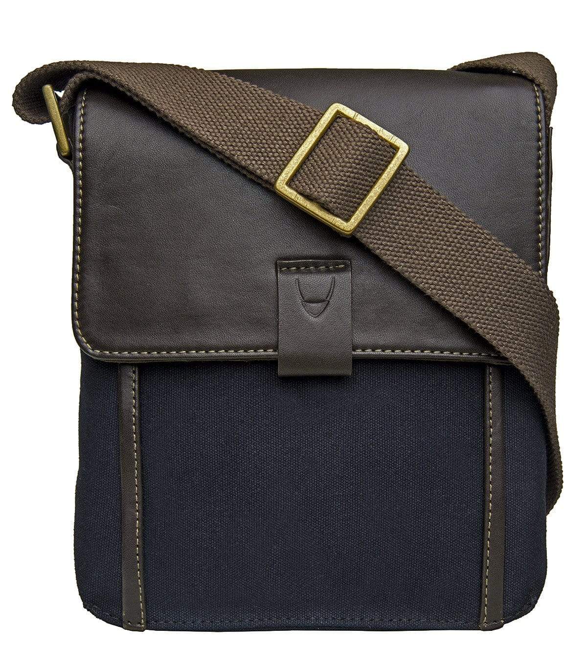 Hidesign Mens Leather & Canvas Cross Body Bag