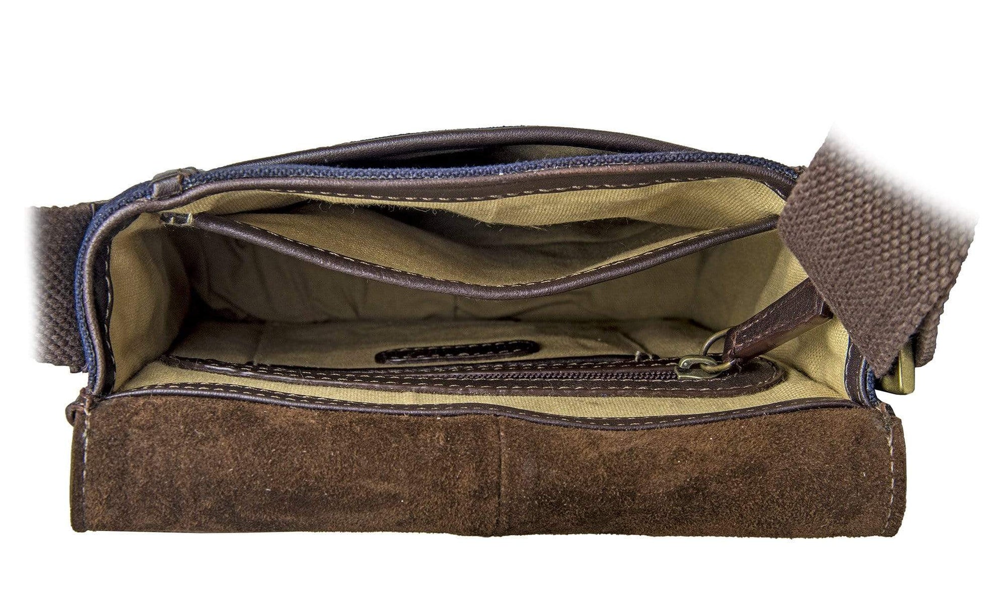 Hidesign Mens Leather & Canvas Cross Body Bag