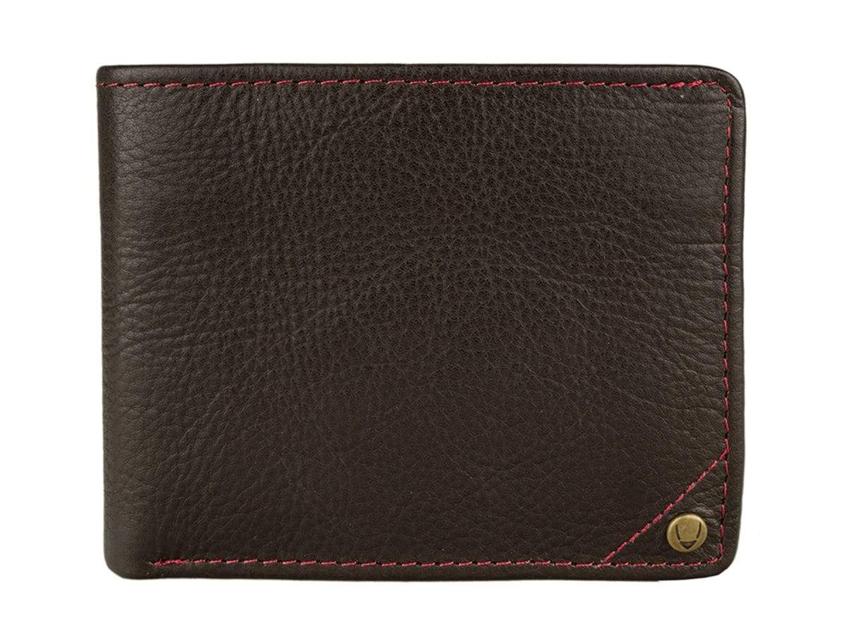 Hidesign Mens Leather Slim Bifold Wallet Brown