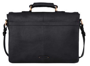 Hidesign Parker Leather Briefcase - Black