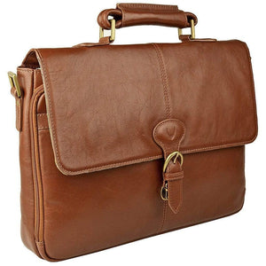 Hidesign Parker Leather Briefcase - Tan