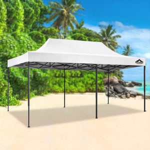 Instahut Gazebo Pop Up Marquee 3x6m Outdoor Tent Folding Wedding Gazebos White