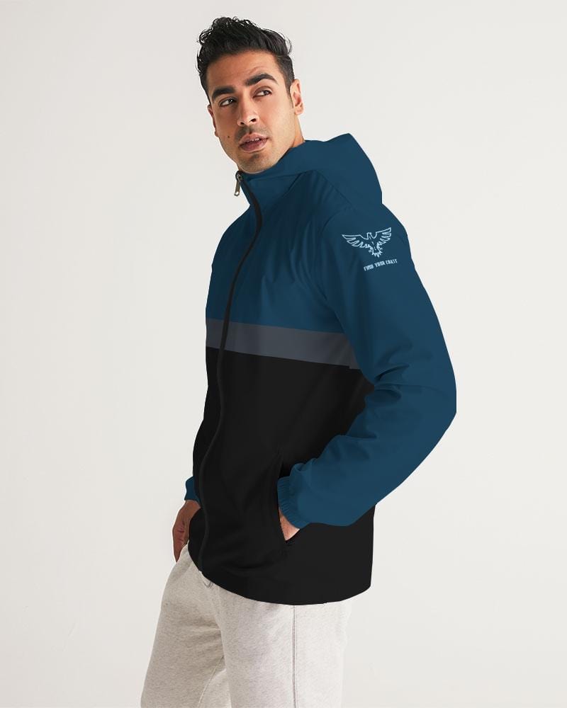 Men's FYC Lightweight Hooded Windbreaker Water Resistant Jacket