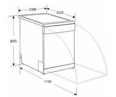 Midea 60cm Stainless Steel Freestanding Dishwasher - WQP127635-C