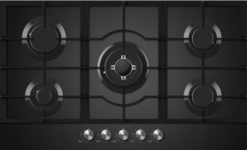Midea 90cm Cooking Appliance Package with Black Glass Gas Cooktop