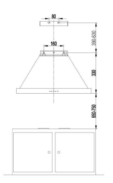 Midea 90cm Stainless Steel Canopy - E90MEW2A09