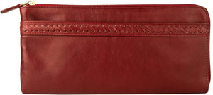 Mina Oversized Zip Around Leather Wallet