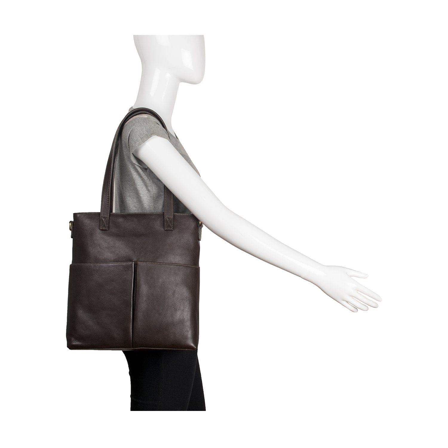 Pepper Medium Leather Tote With Sling Strap