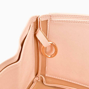 Vegan Leather Handbag Organizer in Blush Pink and Large Size